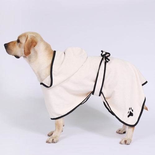 Dog Water Absorbing Towel Cat Bath Towel Bathrobes Pet Supplies XL(Beige)