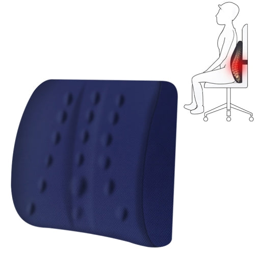 Lumbar Cushion Office Maternity Seat Cushion Car Lumbar Memory Foam Lumbar Pillow,Style: Standard (Blue)