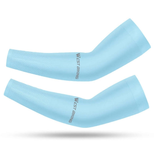 2 Pairs WEST BIKING YP0212117 Summer Sunscreen Riding Sleeves Outdoor Arm Jacket Riding Equipment, Size: Free Size(Blue)