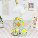 Pet Clothing Dog Cat Dress Lemon Skirt, Size: L(Blue Gray)