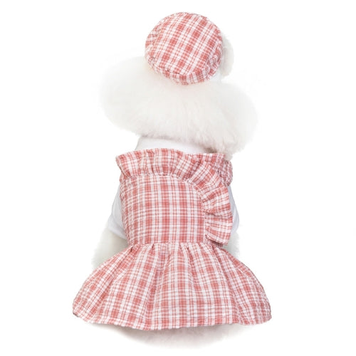 Pet Clothes Dog Dress Summer Thin Uniform Skirt, Size: L(Pink)