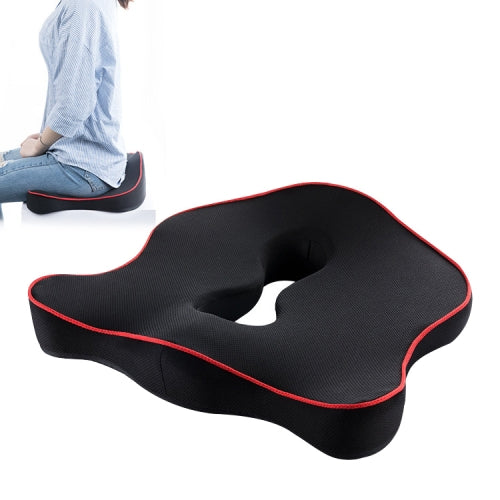 Memory Cotton Cushion Office Tired Four Seasons Universal Breathable Chair Cushion(Red Black)
