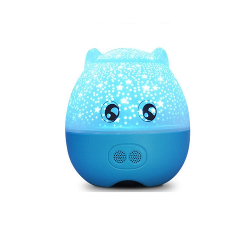 WE2121 Music Starry Pig Projection Night Light With Sleeping Light, Light color: Five Color Light Blue