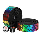 WEST BIKING Bicycle Volorful Handlebar Straps Shock Absorption PU Non-Slip Handlebar Wrap Riding Equipment(Colorful)