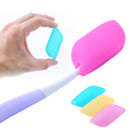 10 PCS Silicone Toothbrush Cover Travel Portable Toothbrush Box Color Random Deilvery
