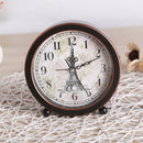 2 PCS G51 Personality Retro Alarm Clock Bed Mute Metal Student Alarm Clock, Colour: Black