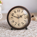 2 PCS G51 Personality Retro Alarm Clock Bed Mute Metal Student Alarm Clock, Colour: Black 2