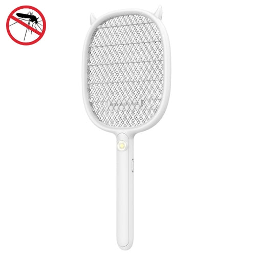 M-100 Home Handheld USB Mosquito Swatter Multifunctional LED Mosquito Killer(Sky White)