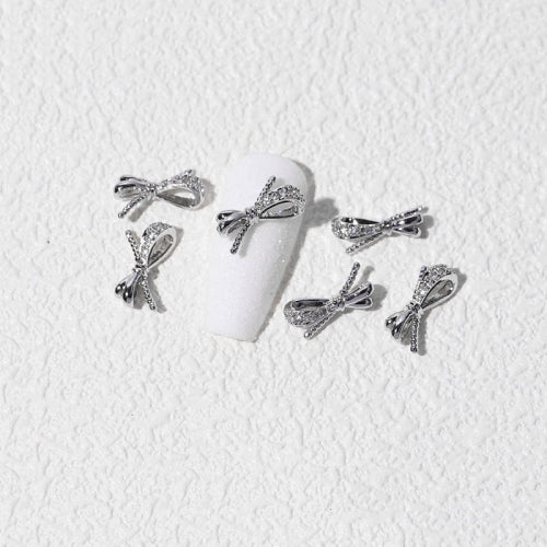 8 PCS Three-Dimensional Metal Nail Art Bow Nail Jewelry 1836