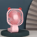 DM-21 Outdoor USB Lazy Hanging Neck Fan Charging Portable Desktop Mute Small Fan(Pink)