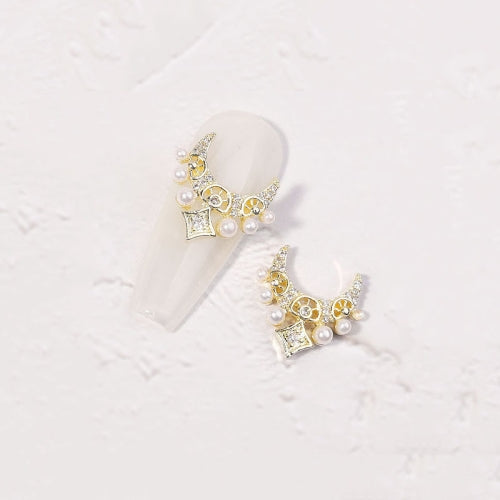10 PCS Zircon Retro Three-Dimensional Nail Art Diamond Nail Jewelry 1863