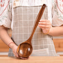 Non-Stick Pot Wood Spoon Teak Scoop Tableware Long Handle Spoon