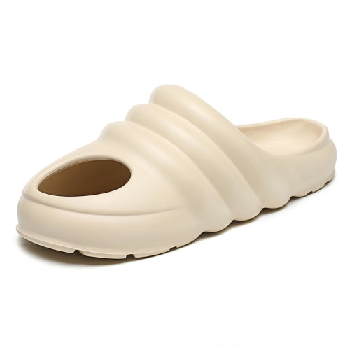 Large Size Summer Slippers Men Casual Hole Shoes, Size: 41(Beige)