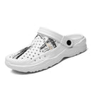 Spring Summer Casual Men Holes Shoes Light Breathable Outdoor Beach Sandals Slippers, Size: 39(Crayon)