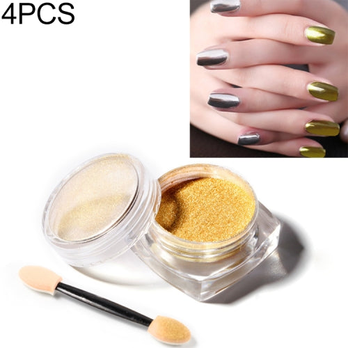 4 PCS ROSALIND Nail Art Glitter Gel Mirror Sparkles UV Nails Decorations MJF01 without logo