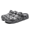 Spring And Summer Men EVA Casual Breathable Sandals Letter Beach Shoes Slippers, Size: 42(Gray)