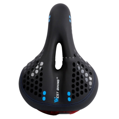 WEST BIKING YP0801083 Bicycle Taillight Thickened Soft And Comfortable Mountain Bike Seat Cushion(Black Blue)