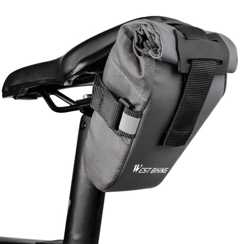 WEST BIKING YP0707249 Bicycle Folding Tail Bag Riding Equipment(Gray)