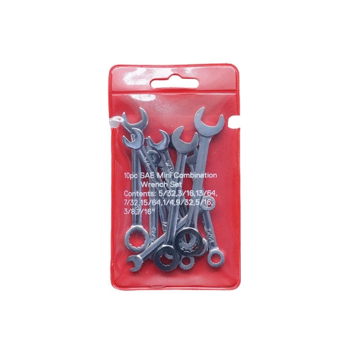 10 PCS / Set Mini Mirror Polished Opening Wrench Plum Two-Purpose Pocket Wrench, Style: Imperial