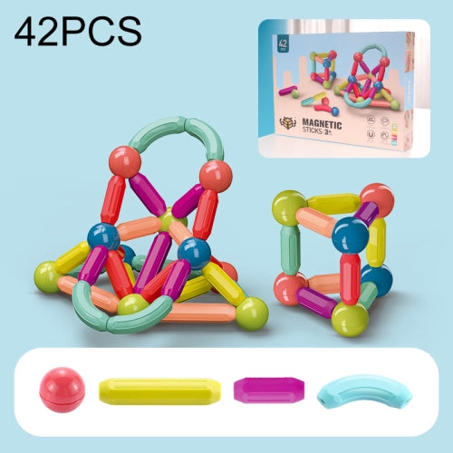 42 PCS / Set Children Inserting Magnetic Building Blocks Intelligence Early Education Assembled Magnetic Sticks