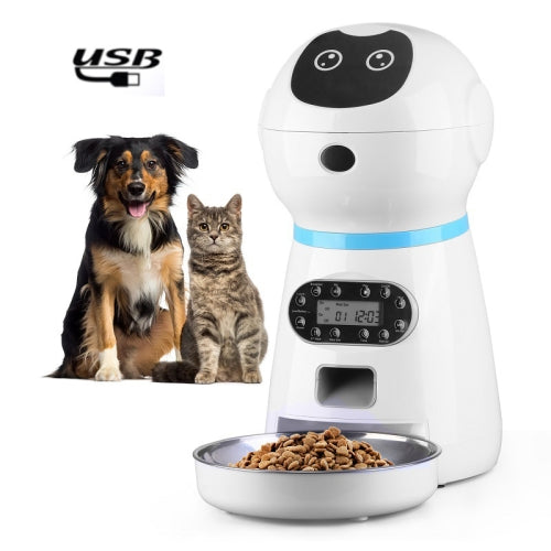 Pet Auto Feeding Intelligent Feed Stainless Steel Food Dish, Specification: USB Cable