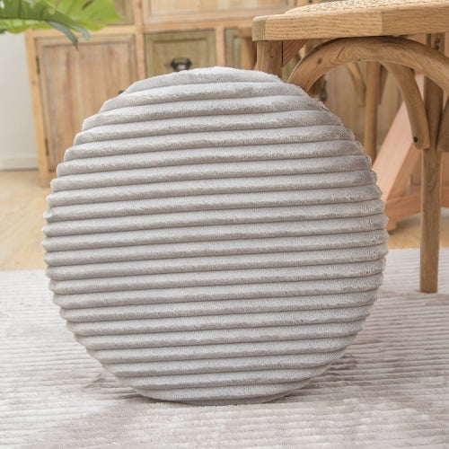 Flannel Round Cushion Dust Cover, Size: 40x40cm(Light Gray )
