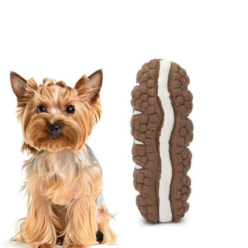 Pet Toy Dog Toy Sounding Ball Animal Shape Latex Toy, Specification: Brown Cream Bread