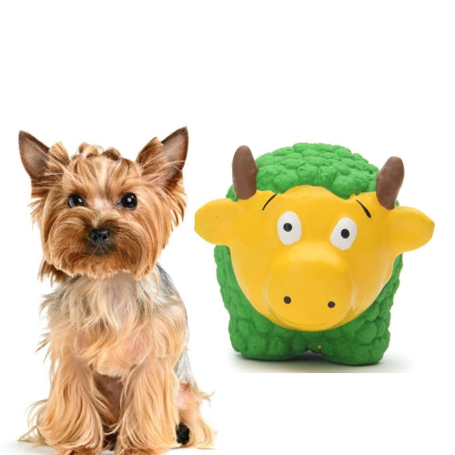 Pet Toy Dog Toy Sounding Ball Animal Shape Latex Toy, Specification: Green Sheep