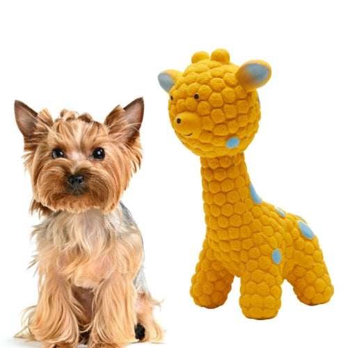 Pet Toy Dog Toy Sounding Ball Animal Shape Latex Toy, Specification: Yellow Deer