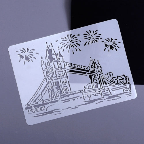 10 PCS 2 London Bridge Construction Series Painting Template Theme City A4 Label Template