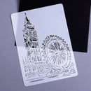 10 PCS 4 Big Ben Construction Series Painting Template Theme City A4 Label Template