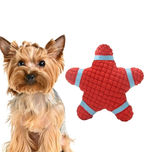 Dog Vocal Toy Latex Molar Bite Resistant Dog Bite Toy, Specification: Starfish (Red)