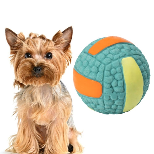 Dog Toy Latex Dog Bite Sound Ball Pet Toys, Specification: Small Volleyball (Blue)