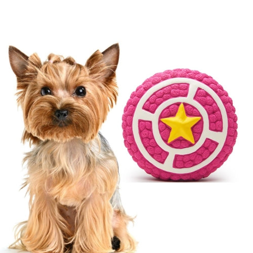Dog Toy Latex Dog Bite Sound Ball Pet Toys, Specification: Small Pentaghett Shield