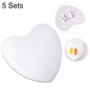 5 Sets Beauty Makeup Stainless Steel Ring Palette Painted Palette Nail Set, Specification: Love