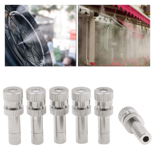 10 PCS 6mm Humidifying And Dedusting Cooling Atomizing Sprinkler Quick-Plug Fog Misting Nozzle, Model: 0.6mm