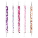 3 PCS 5 In 1 Nail Double-Headed Drill Pen Acrylic Transparent Pole Nail Tool