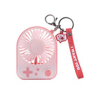 USB Charging Handheld Portable Fan Cartoon Game Console Keychain Fan Random Colour Delivery