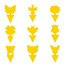 50 PCS Double-Sided Yellow Board Sticky Insect Board Insect Trap Heterogeneous Physical Sticky Insect Board,Random Style Delivery