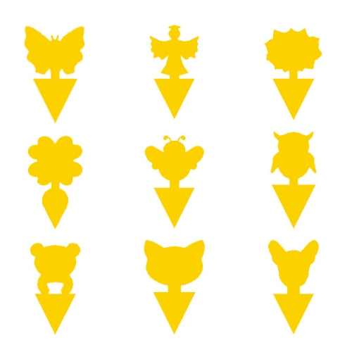 50 PCS Double-Sided Yellow Board Sticky Insect Board Insect Trap Heterogeneous Physical Sticky Insect Board,Random Style Delivery