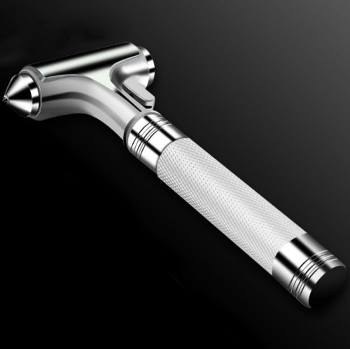 Car Safety Life-Saving Hammer Car Emergency Multifunctional Window Breaker, Colour: Deluxed Silver 3 in 1