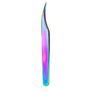 Nail Art Eyelash Tweezers Stainless Steel Colorful High Precision Grafting Eyelash Curler, Specification: 3 PCS Titanium Dolphins