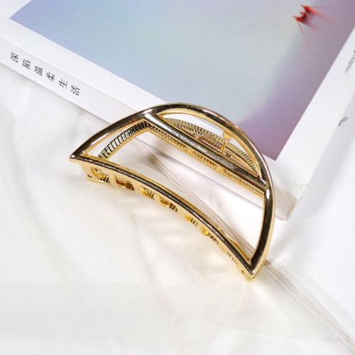 10 PCS Metal Hair Clip Retro Large Hair Clip, Colour: Bright Gold Semicircle
