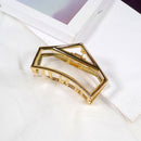 10 PCS Metal Hair Clip Retro Large Hair Clip, Colour: Bright Gold Pentagon