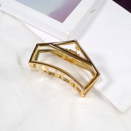 10 PCS Metal Hair Clip Retro Large Hair Clip, Colour: Bright Gold Pentagon