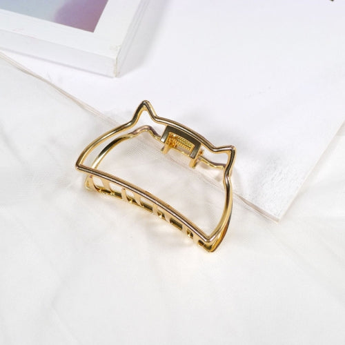 10 PCS Metal Hair Clip Retro Large Hair Clip, Colour: Bright Gold Cat