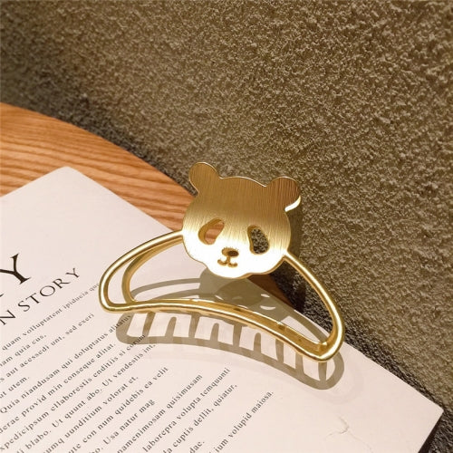 10 PCS Metal Hair Clip Retro Large Hair Clip, Colour: Bright Gold Panda