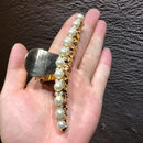 10 PCS Metal Hair Clip Retro Large Hair Clip, Colour: Single Row Pearl