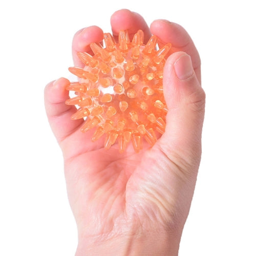 2 PCS TPR Grip Ball Rehabilitation Hemiplegia Stroke Massage Finger Ball, Specification: 7cm (Light Orange)