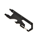 5 PCS 7 In 1 Outdoor Multi-Function Keychain Tool Card(Black)